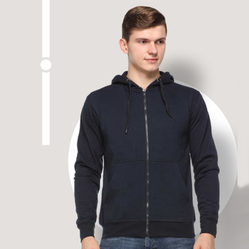 Navy-Blue Zippered-Hoodies
