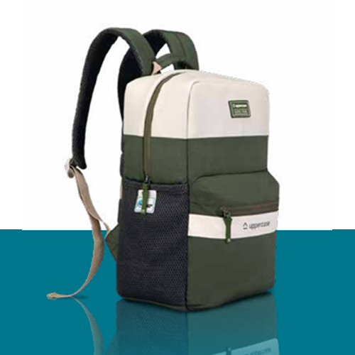Vegan Leather Laptop Backpack 7A Green