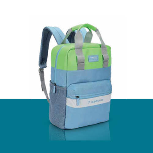 Vegan Leather Laptp Backpack 7A Teal Blue