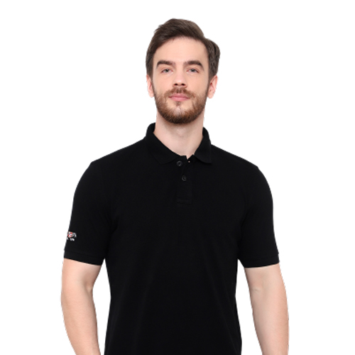 Cotton Collar T-Shirt Black