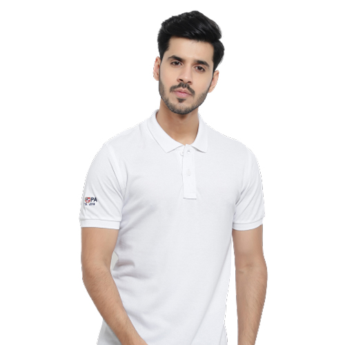 Cotton Collar T-Shirt White