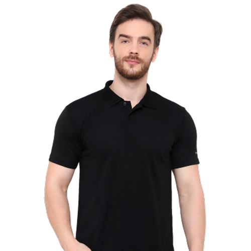 Playdry Collar T-Shirt Black