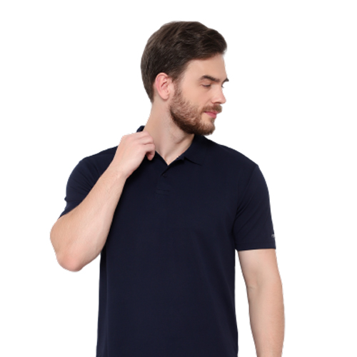 Playdry Collar T-Shirt Navy