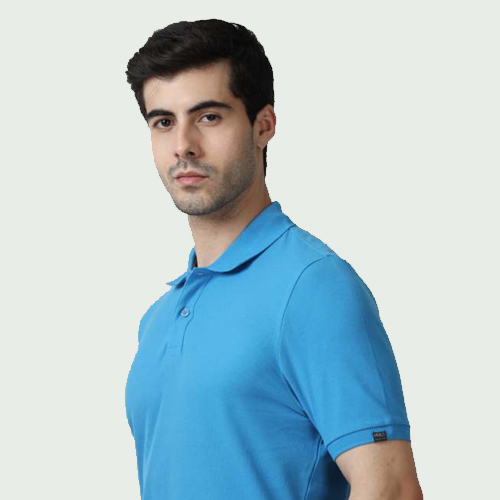 M&S Polo T-shirts Sea Blue