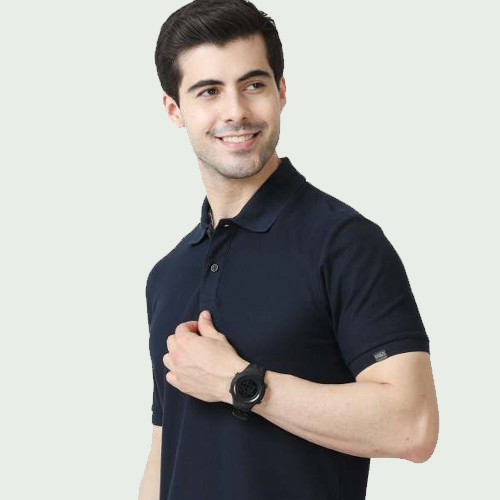 M&S Polo T-shirts Navy Blue
