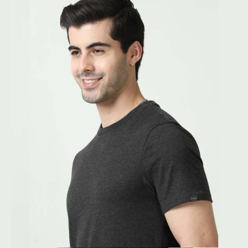 M&S Round Neck T-shirts Charcoal Grey