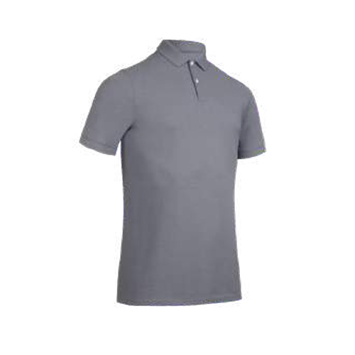 MENS GOLF SHORT SLEEVED POLO T-SHIRT MW500 DARK GREY