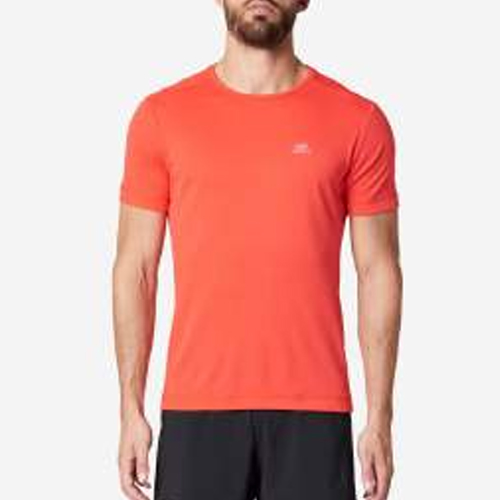 MEN RUNNING T-SHIRT RUN DRY- NEON CORAL PINK