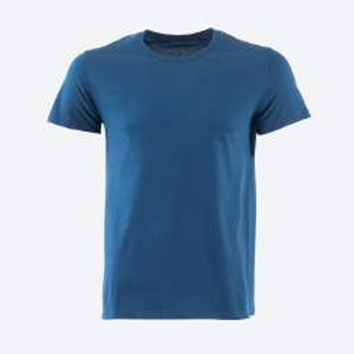 MENS T-SHIRT FOR GYM COTTON RICH 100-BLUE