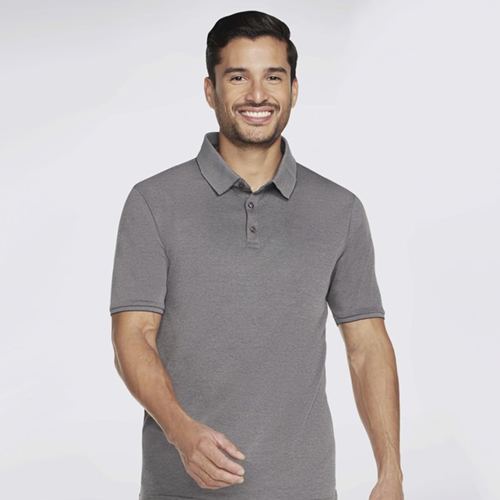 SKECHERS POLO T-SHIRTS CHARCOAL
