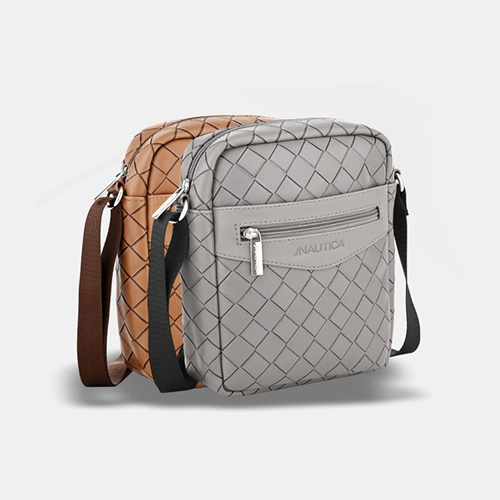 Nautica Sling Bag Checks Beige/Grey