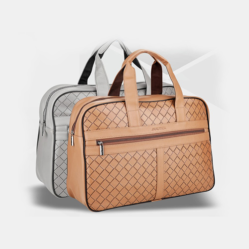 Nautica Duffle Bag Checks Grey/Beige