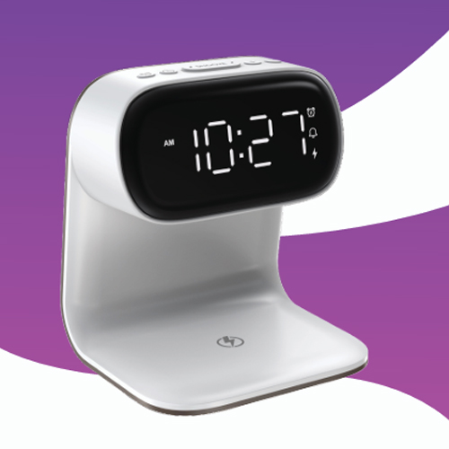 Clock Lamp With Wireless Charger