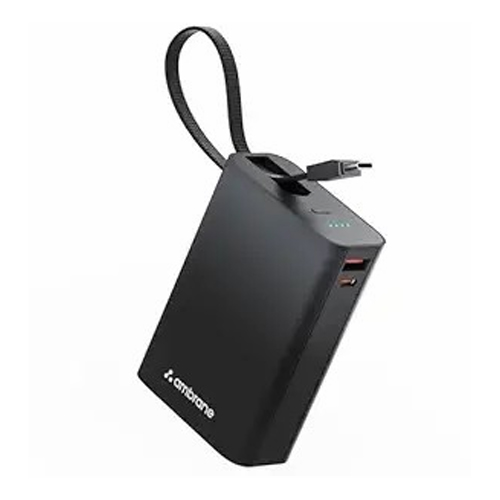 Ambrane Power Bank Black With Data Cable