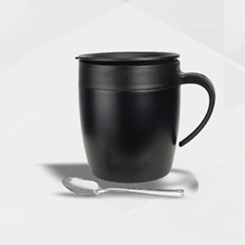 Mug-18 Vacuum Mug With Lid & Steel Spoon